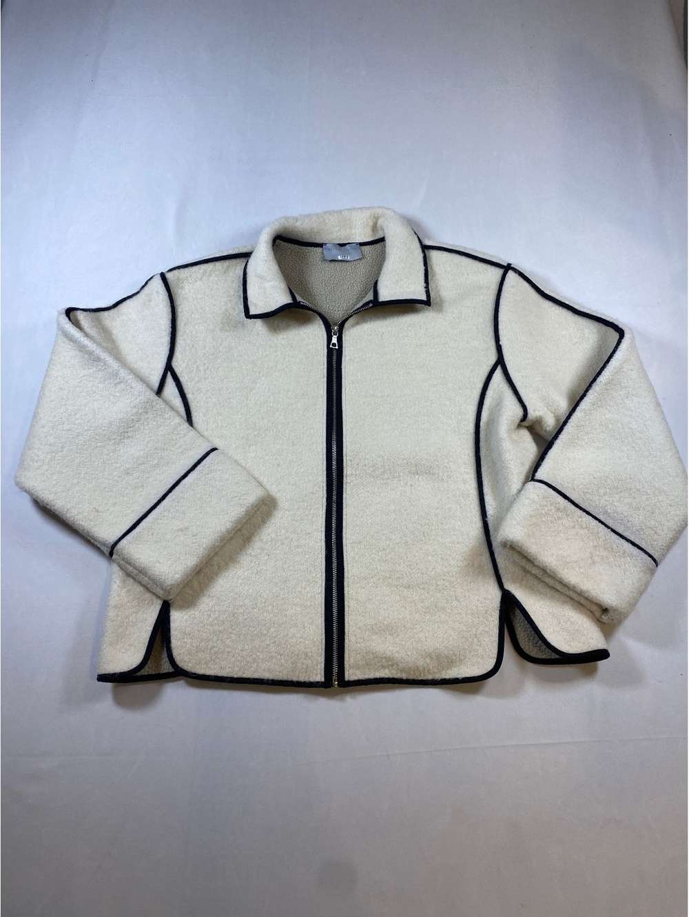 Madison White Shearling Jacket women Size XL